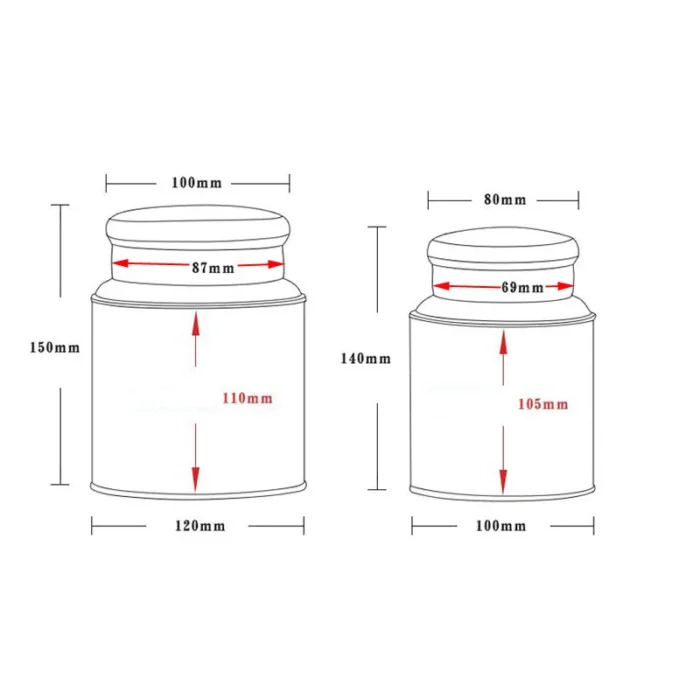 Boites Métalliques Cylindriques pour Stocker les Capsules de Café Souples 6