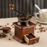 Moulin à Café Manuel En Bois - Style Rétro Vintage - Noyau Céramique - Parfait Pour Maison, Café, Décoration