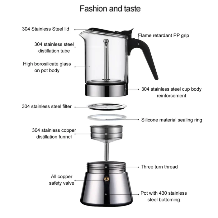 Cafetiere italienne inox ou alu 5