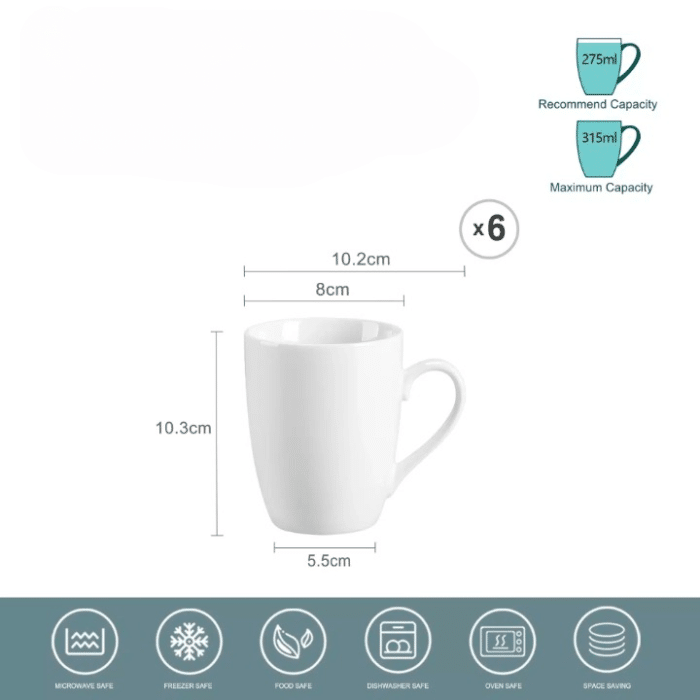 Tasses porcelaine blanche