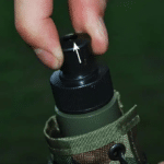 Gourde a café en sac a dos humour