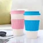 mug en fibre de bambou avec couvercle en silicone 3