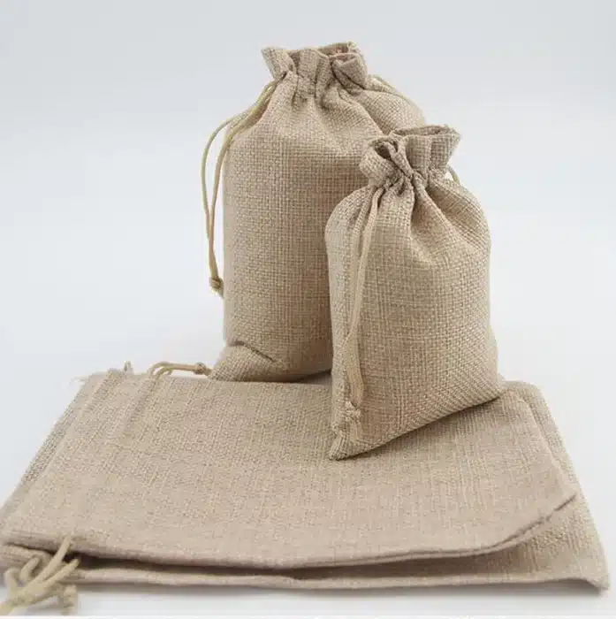 petit sac en toile de jute accrochable pour café 1