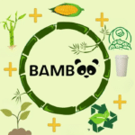 mug en fibre de bambou avec couvercle en silicone