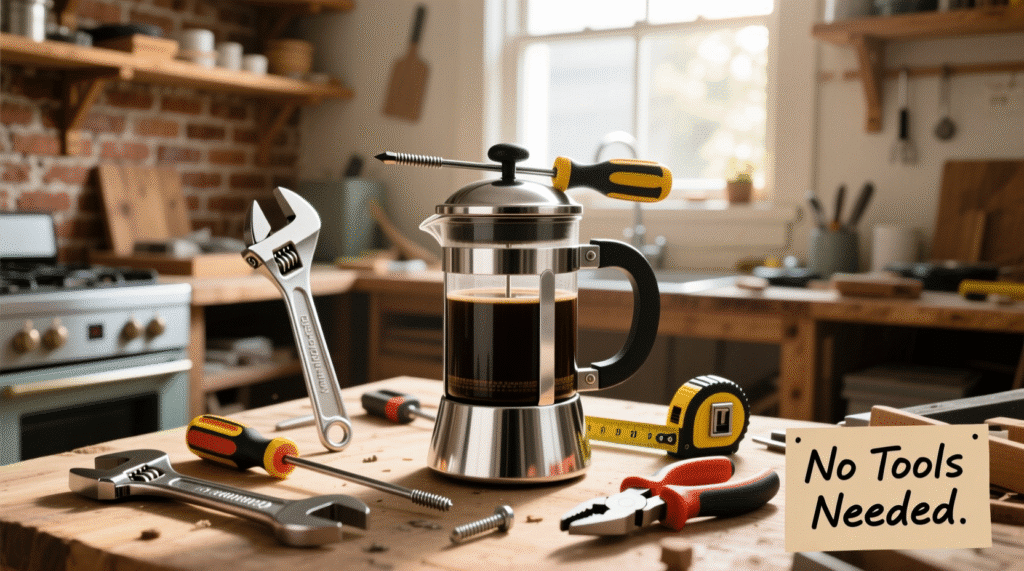 demontage cafetiere piston sans outils