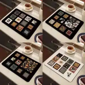 Tapis absorbant imprimé créatif 1