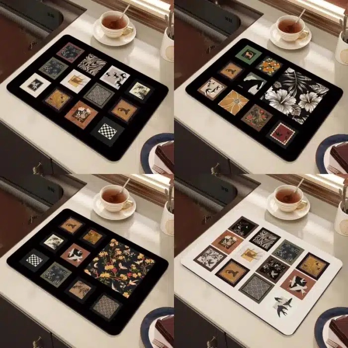 Tapis absorbant imprimé créatif 1