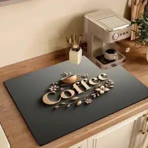 Tapis absorbant imprimé café 9