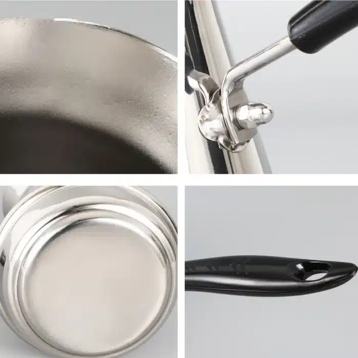 Pot Moka en acier inoxydable à Long manche 4