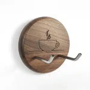 Porte-filtre à café en bois auto-adhésif 1