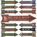 Panneaux métalliques rétro en étain 1