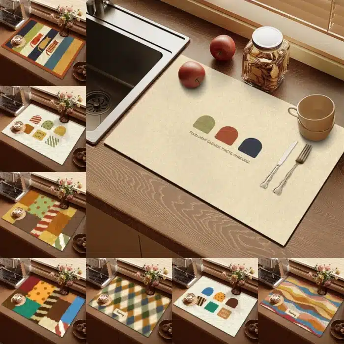 Tapis absorbant coloré 1