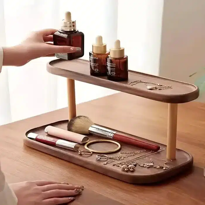 1 support de rangement en bois 2