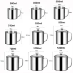 Tasse acier inoxydable avec couvercle 6