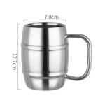 Double tasse en acier inoxydable 6