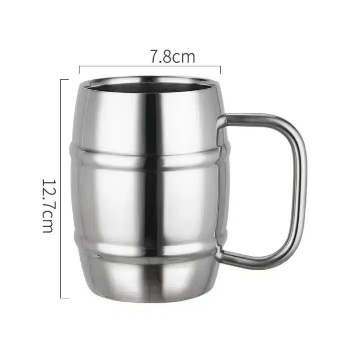 Double tasse en acier inoxydable 6