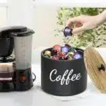 Boîte à dosettes de café en bois avec couvercle 2