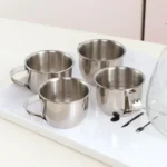 Tasse à Thé de 60ml avec Poignée en Acier Inoxydable 304, Mini Tasse de Style Coréen Français ou 5 Couleurs au Choix 4