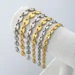 Bracelet à maillons en grains de café 5