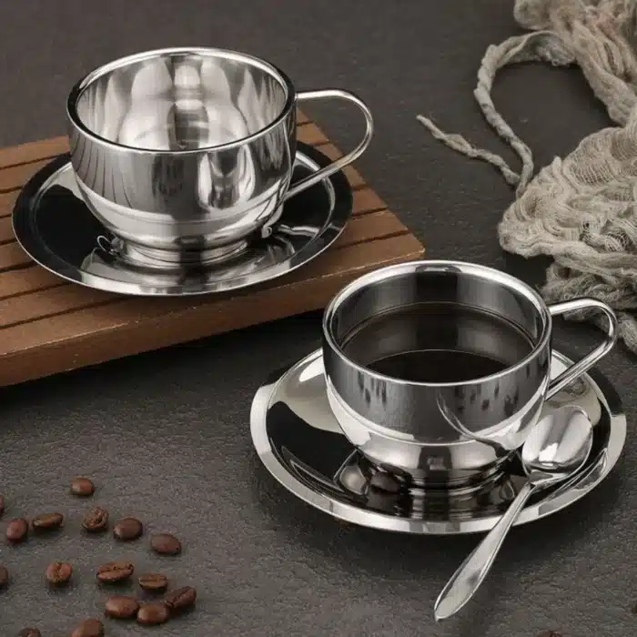 Tasses à café pratiques en acier inoxydable 4