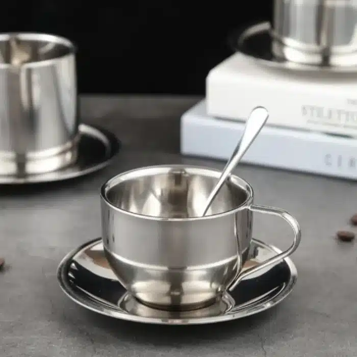 Tasses à café pratiques en acier inoxydable 5