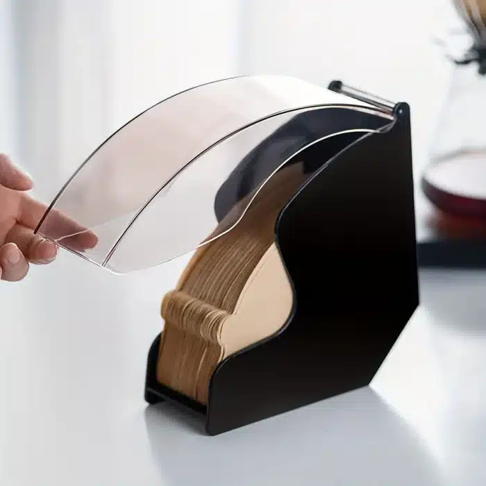 Porte-filtre à café à couvercle rabattable 4