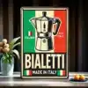 Panneau métallique expresso italien Bialett 1