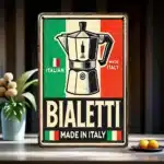 Panneau métallique expresso italien Bialett 1