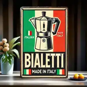 Panneau métallique expresso italien Bialett 1