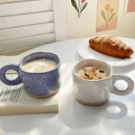 Tasses en céramique poignée annulaire 1