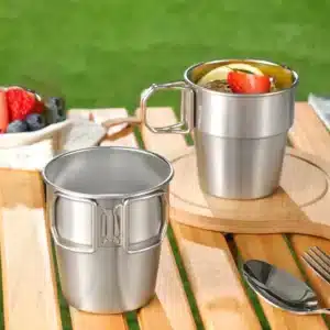 Tasse à bière et vin à poignée pliable 1