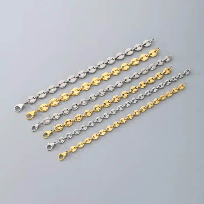 Bracelet à maillons en grains de café 4