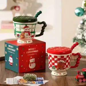 Tasses de noël mignonnes à pieds hauts 1