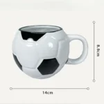 Tasse à café en céramique en forme de Football 6