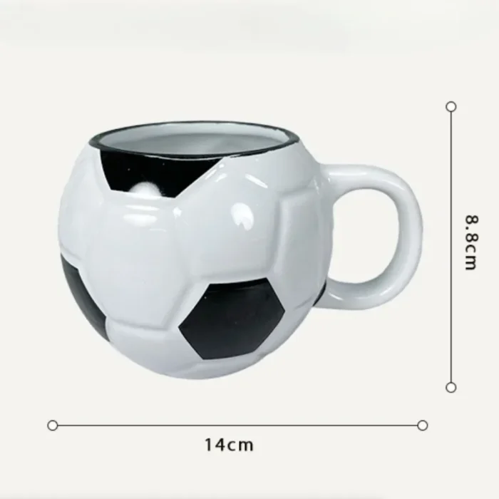 Tasse à café en céramique en forme de Football 6