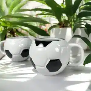 Tasse à café en céramique en forme de Football 1
