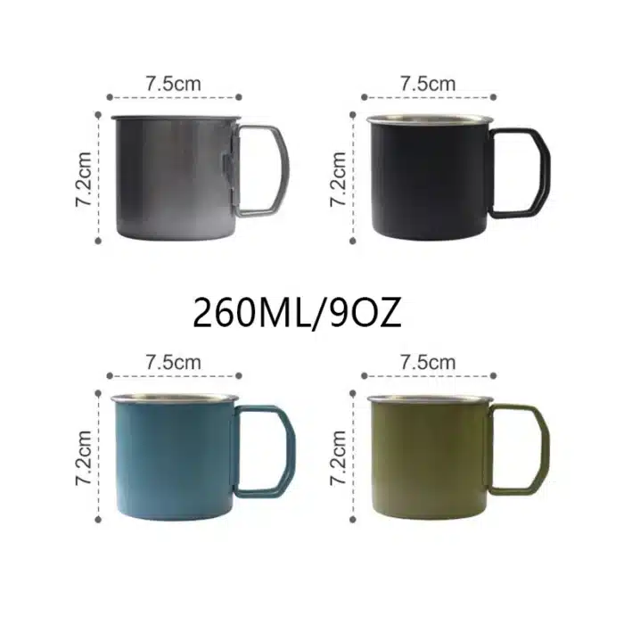 Tasse en acier avec poignée pliable 6