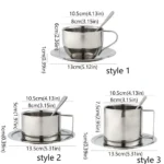 Tasses à café pratiques en acier inoxydable 6