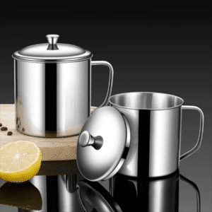 Tasse acier inoxydable avec couvercle