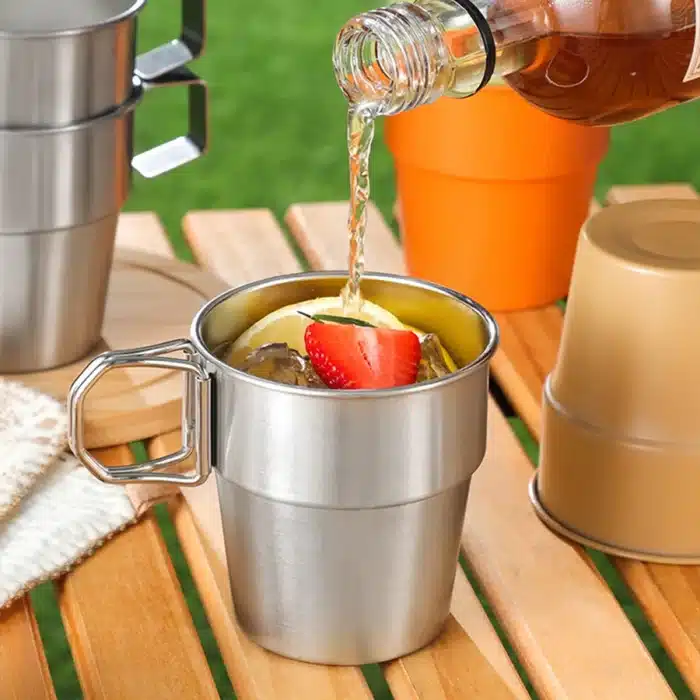 Tasse à bière et vin à poignée pliable 4