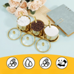 Récipients à épices en acier inoxydable avec couvercle en verre et cuillère