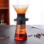 Ensemble goutteur et pot de partage en verre à café 4