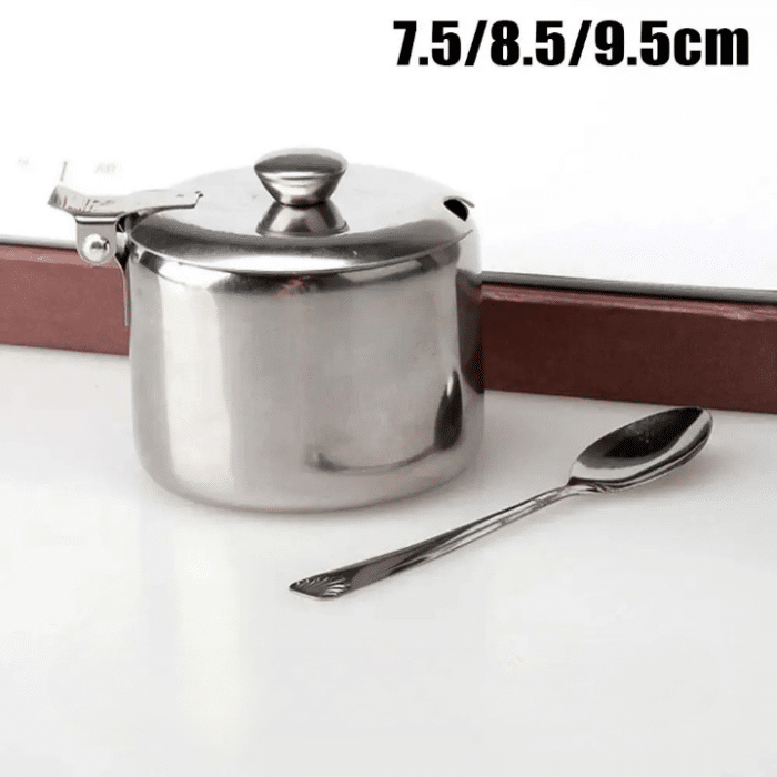 Mini pot à sucre avec couvercle et cuillère