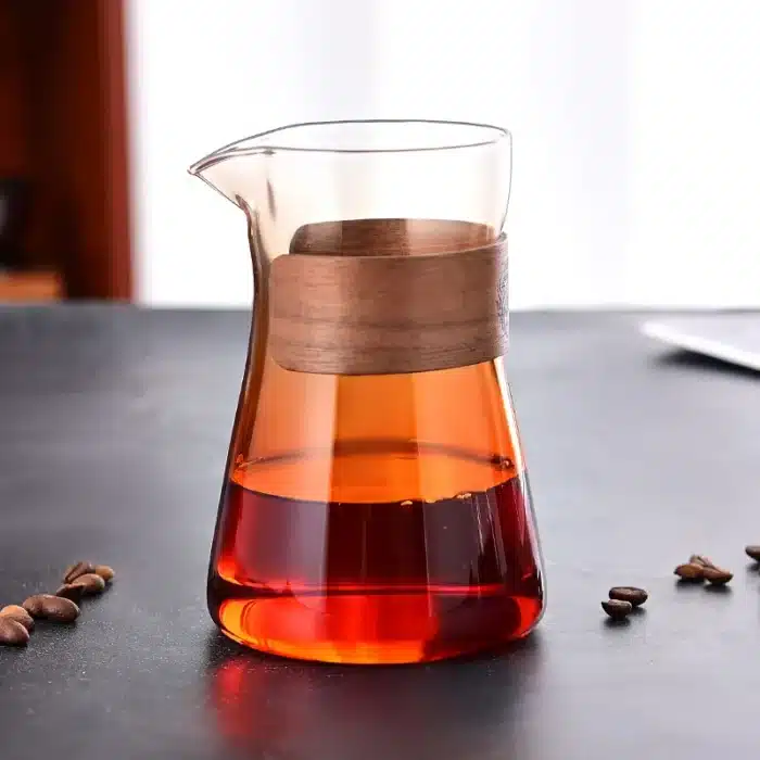 Ensemble goutteur et pot de partage en verre à café 5