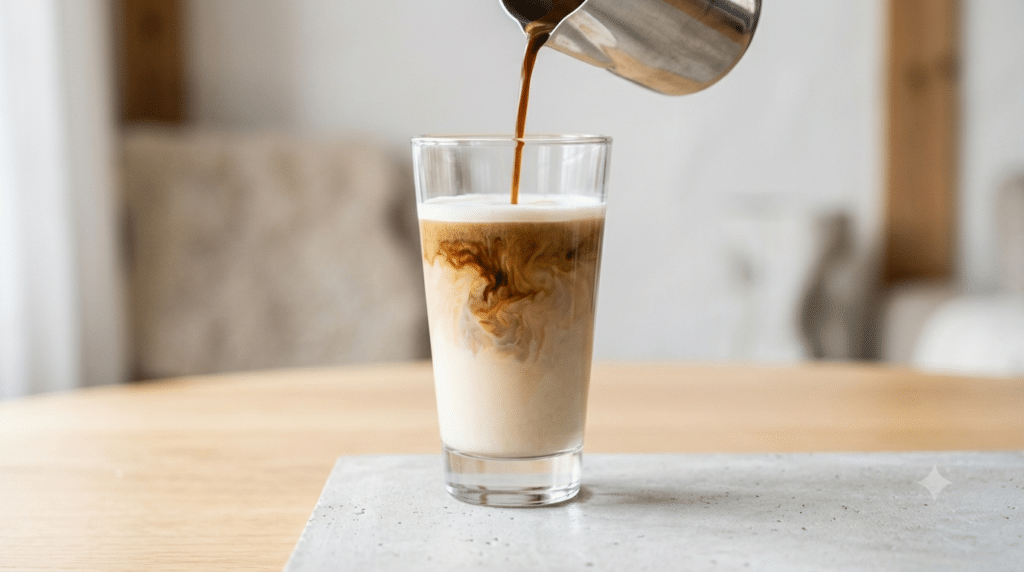 Café renversé préparation
